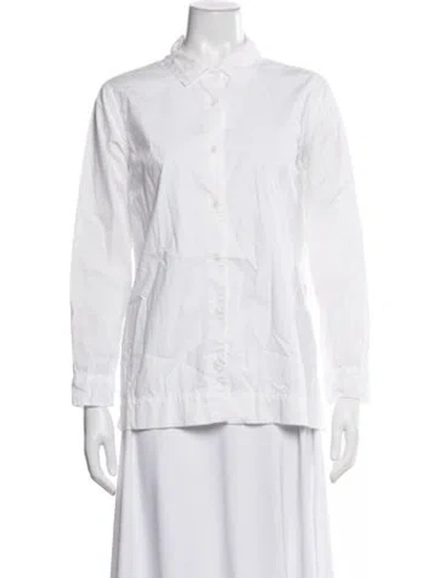 Pre-owned Casey Casey Long Sleeve Button-up Top In Grey