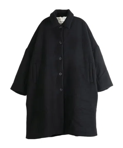 Casey Casey Long-sleeved Coat In Black