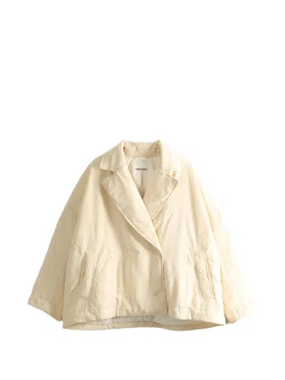 Casey Casey Luna Double-breasted Padded Jacket In Yellow