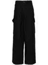 Casey Casey Black Mamo Cargo Pants In Black