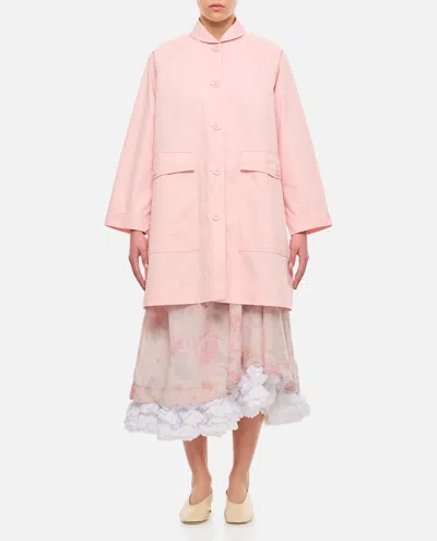 Casey Casey Mathilde Oversize Cotton Coat In Pink
