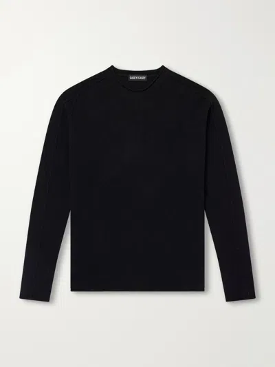 Casey Casey Merino Wool And Cashmere-blend Sweater In Black