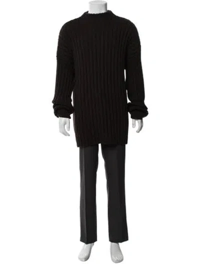 Pre-owned Casey Casey Merino Wool Mock Neck Pullover In Multicolor