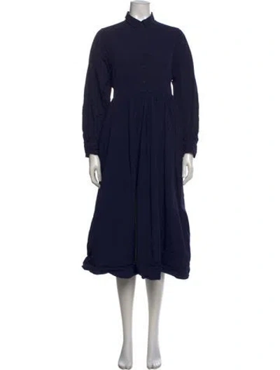 Pre-owned Casey Casey Midi Length Dress In Blue