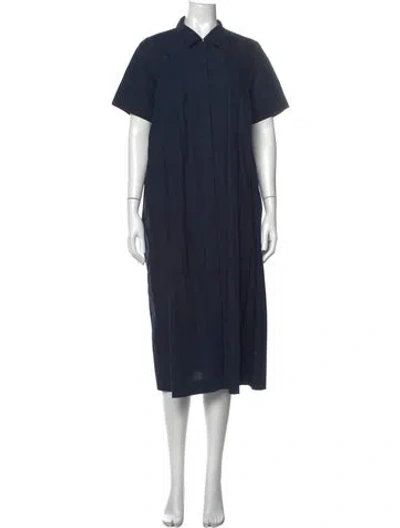 Pre-owned Casey Casey Midi Length Dress In Blue
