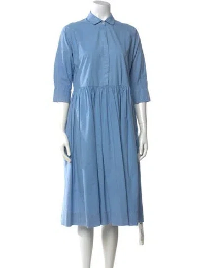 Pre-owned Casey Casey Midi Length Dress In Blue