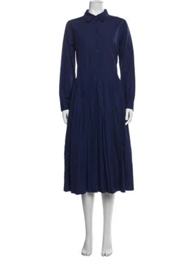 Pre-owned Casey Casey Midi Length Dress In Blue
