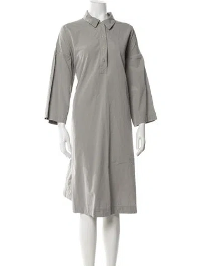 Pre-owned Casey Casey Midi Length Dress In Gray