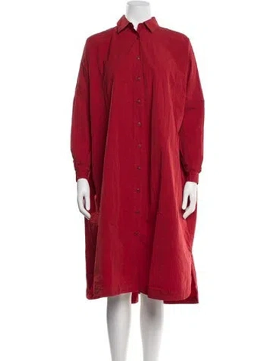 Pre-owned Casey Casey Midi Length Dress In Red
