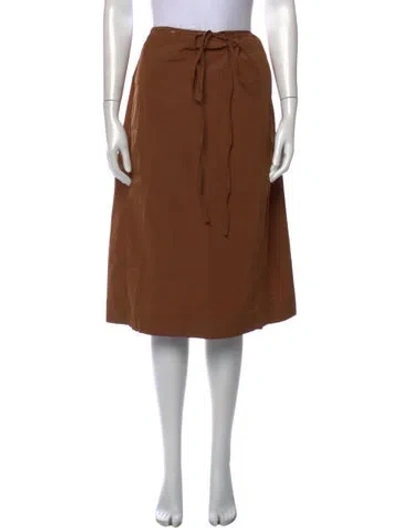 Pre-owned Casey Casey Midi Length Skirt In Brown