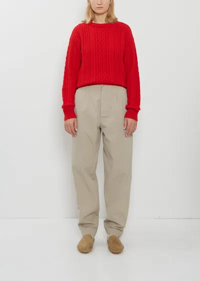 Casey Casey Mili Hiroshi Double Cotton Pant In Brown