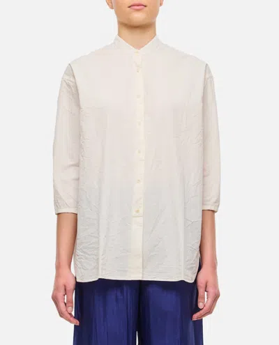 Casey Casey Moe Cotton Shirt In White