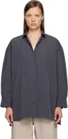 Casey Casey Navy Hamnet Shirt In Blue