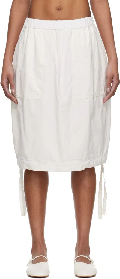 Casey Casey Off-white Balloon Midi Skirt In Off White