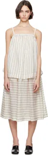 Casey Casey Off-white Fifi Double Midi Dress In As Is