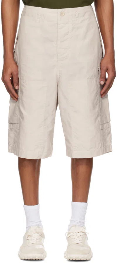 Casey Casey Off-white Mamo Cargo Shorts In Concrete