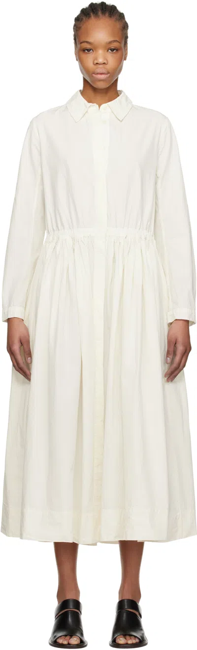 Casey Casey Off-white Panzy Midi Dress In Off White