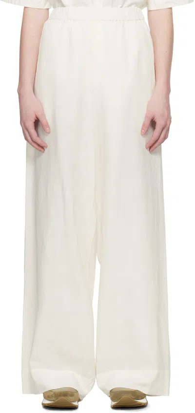 Casey Casey Off-white Paola Trousers In Porcelain