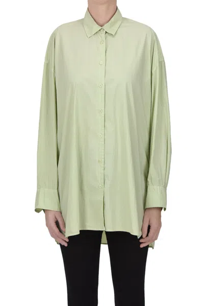 Casey Casey Oversized Cotton Shirt In Green