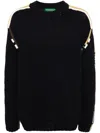 Casey Casey Pattern-detail Cotton-wool Jumper In Blue
