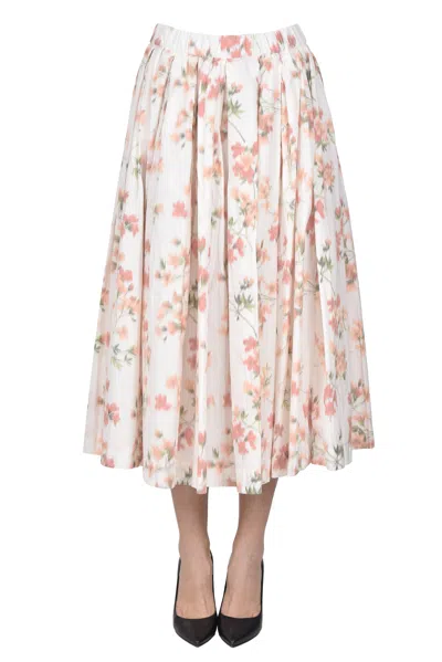 Casey Casey Pes And Cotton Wide Skirt In Multi