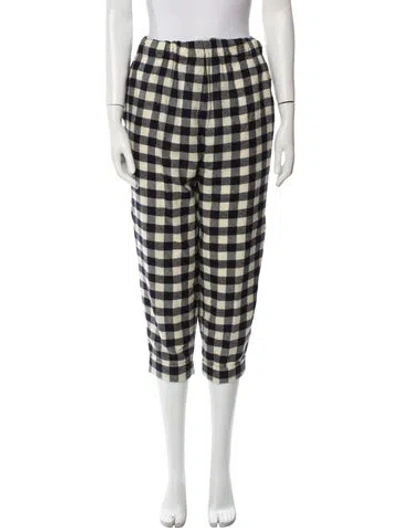 Pre-owned Casey Casey Plaid Print Pleated Accents Pajamas In Neutral
