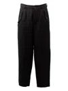 Casey Casey Pleated-front Trousers In Black