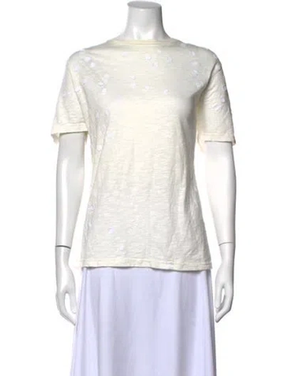 Pre-owned Casey Casey Polka Dot Print Crew Neck T-shirt In White