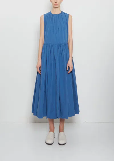 Casey Casey Pomme Ruchee Cotton Dress In Blue