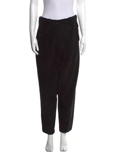 Pre-owned Casey Casey Printed Straight Leg Pants In Black