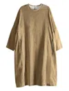 Casey Casey Pyj Rouch Paneled Midi Dress In Brown