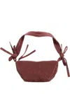 Casey Casey Quilted Tie-detail Satchel In Red