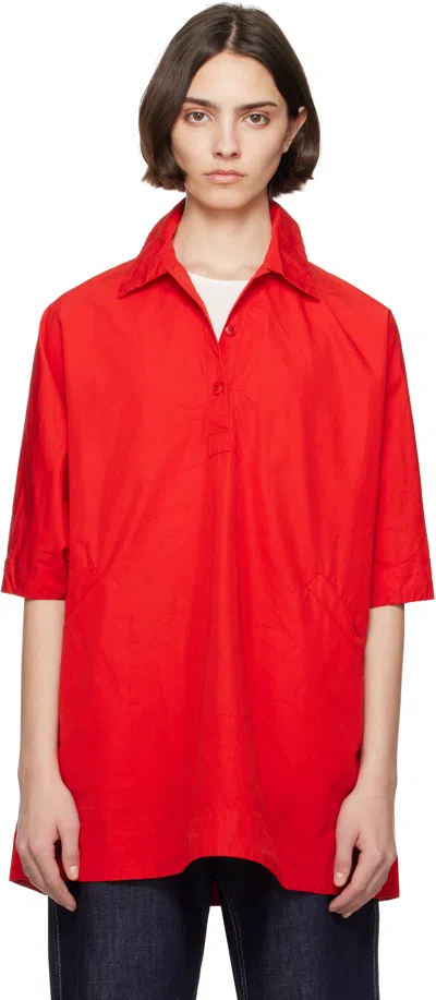 Casey Casey Red Tatiana Shirt In Flame
