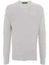 Casey Casey Rib-stitch Crepe-cotton Jumper In Grey