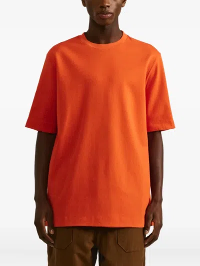 Casey Casey Round-neck Short-sleeve T-shirt In Orange