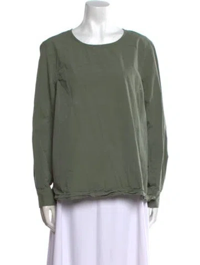 Pre-owned Casey Casey Scoop Neck Long Sleeve Sweatshirt In Green