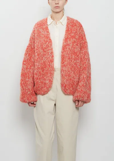 Casey Casey Short Cardigan In Ecru/corail