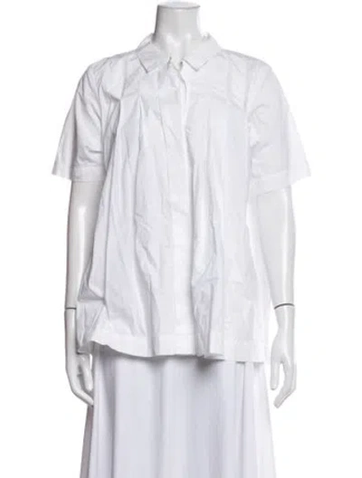 Pre-owned Casey Casey Short Sleeve Top In White