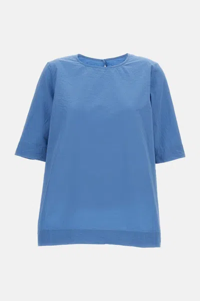 Casey Casey Simple Cotton Top In Blue