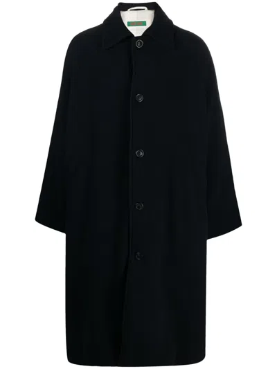 Casey Casey Single-breasted Wool Coat In Schwarz