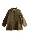 Casey Casey Soleil Button-front Collared Jacket In Brown