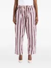 Casey Casey Striped Drawstring Trousers In Multi