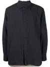 Casey Casey Striped Long-sleeve Cotton Shirt In Blue