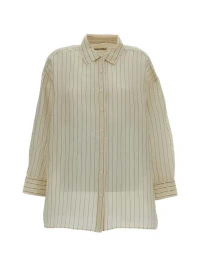 Casey Casey Striped Long-sleeve Shirt In Neutral