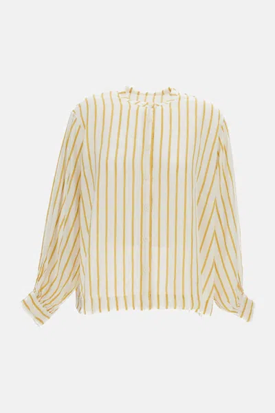 Casey Casey Striped Shirt In Yellow