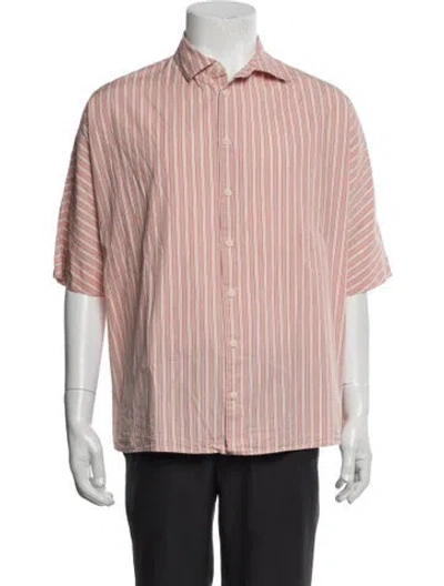 Pre-owned Casey Casey Striped Short Sleeve Shirt In Pink
