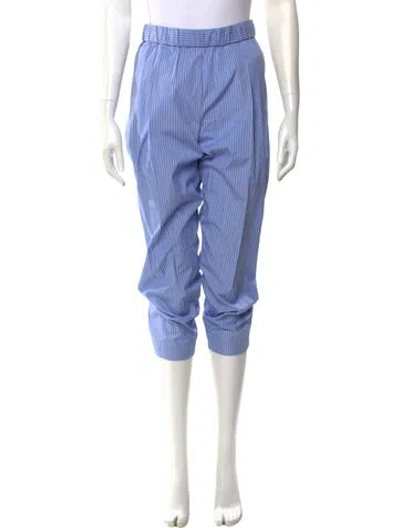 Pre-owned Casey Casey Striped Straight Leg Pants In Blue