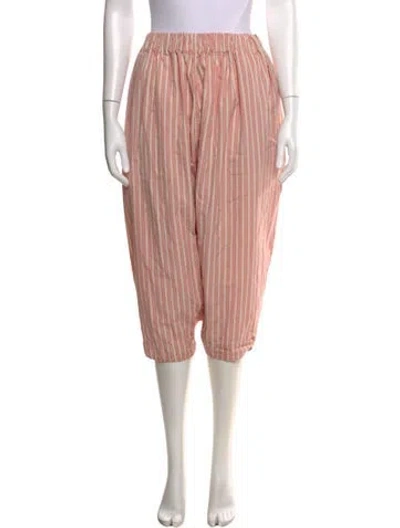 Pre-owned Casey Casey Striped Wide Leg Pants In Pink