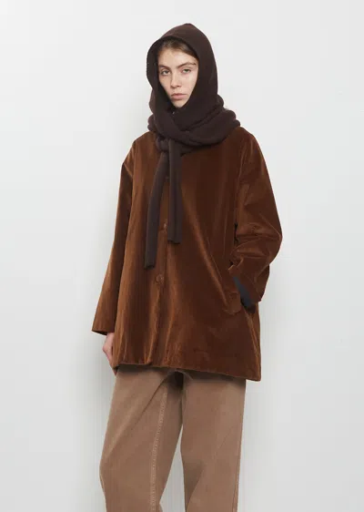 Casey Casey Super 100's Wool Hooded Scarf In Ebony
