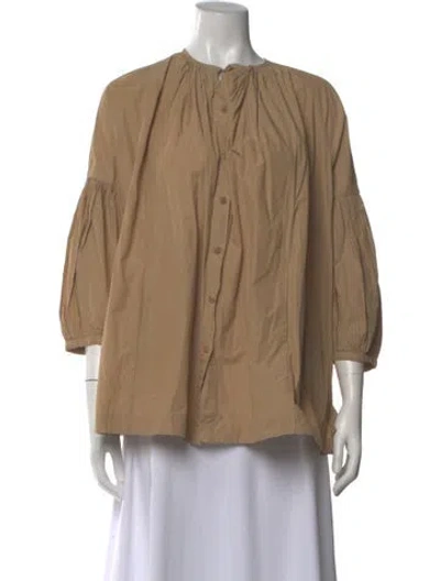 Pre-owned Casey Casey Three-quarter Sleeve Blouse In Neutral